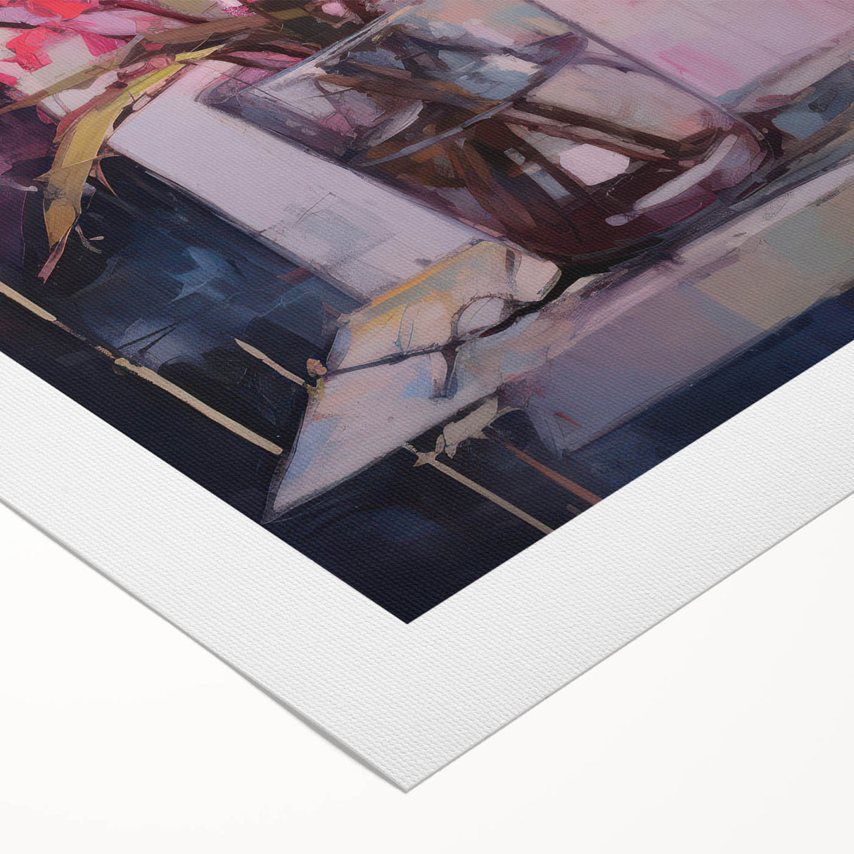 Abstract Electric Floral Wall Art – Vibrant Electric Art Canvas Print