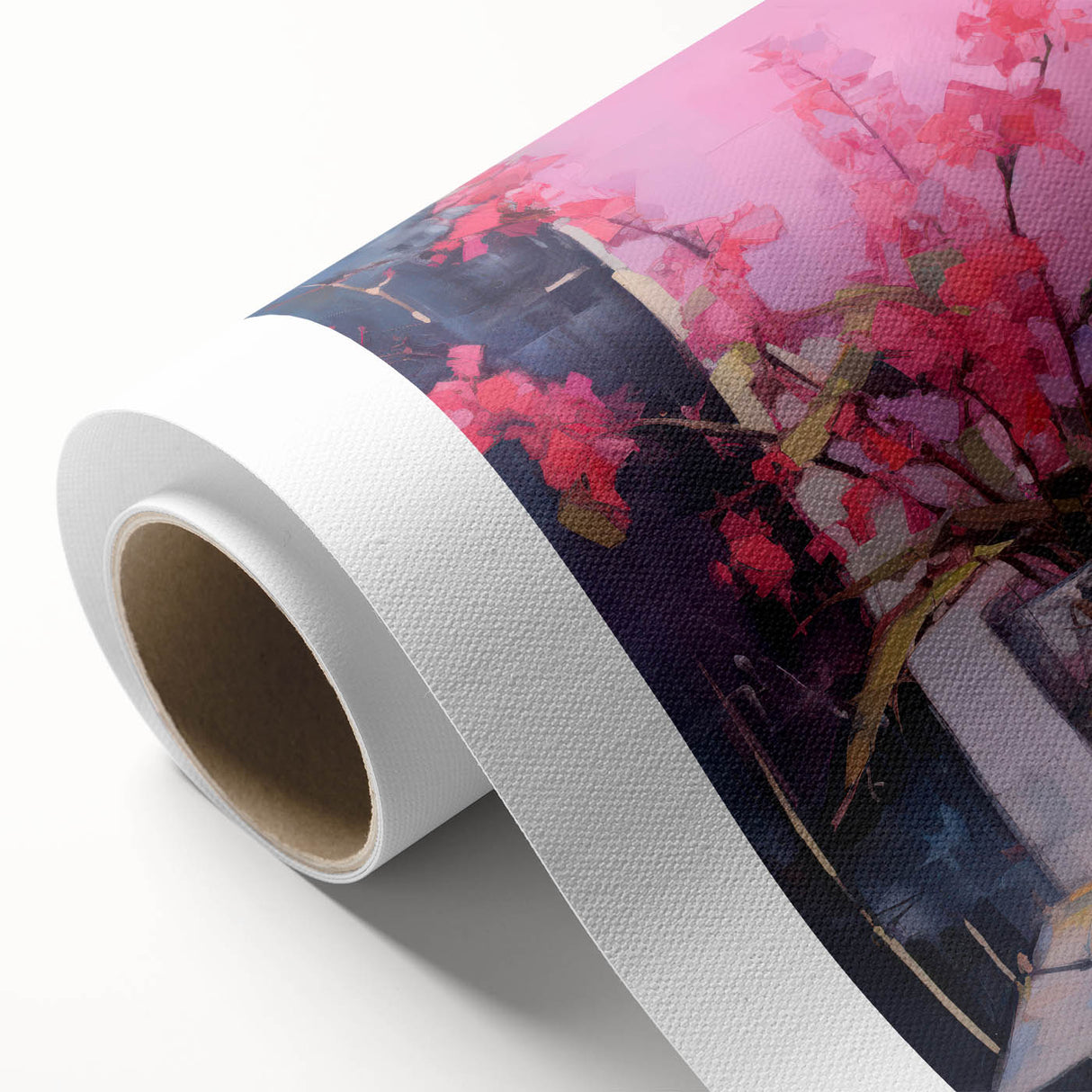 Abstract Electric Floral Wall Art – Vibrant Electric Art Canvas Print