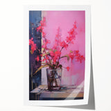 Abstract Electric Floral Wall Art – Vibrant Electric Art Canvas Print