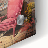 Electric Parisian Balcony Wall Art – Vibrant Electric Decor Canvas