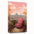 Electric Parisian Balcony Wall Art – Vibrant Electric Decor Canvas