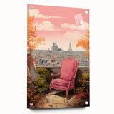 Electric Parisian Balcony Wall Art – Vibrant Electric Decor Canvas