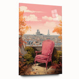 Electric Parisian Balcony Wall Art – Vibrant Electric Decor Canvas