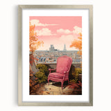 Electric Parisian Balcony Wall Art – Vibrant Electric Decor Canvas