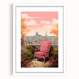 Electric Parisian Balcony Wall Art – Vibrant Electric Decor Canvas