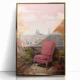 Electric Parisian Balcony Wall Art – Vibrant Electric Decor Canvas