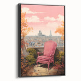 Electric Parisian Balcony Wall Art – Vibrant Electric Decor Canvas