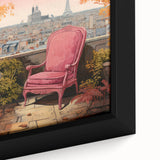 Electric Parisian Balcony Wall Art – Vibrant Electric Decor Canvas