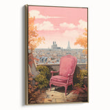 Electric Parisian Balcony Wall Art – Vibrant Electric Decor Canvas