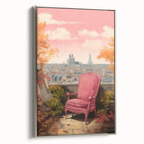 Electric Parisian Balcony Wall Art – Vibrant Electric Decor Canvas