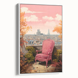 Electric Parisian Balcony Wall Art – Vibrant Electric Decor Canvas