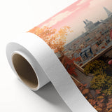 Electric Parisian Balcony Wall Art – Vibrant Electric Decor Canvas