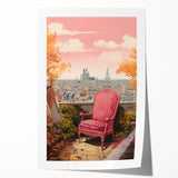 Electric Parisian Balcony Wall Art – Vibrant Electric Decor Canvas
