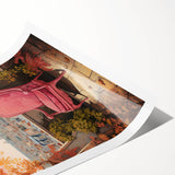 Electric Parisian Balcony Wall Art – Vibrant Electric Decor Canvas