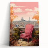 Electric Parisian Balcony Wall Art – Vibrant Electric Decor Canvas