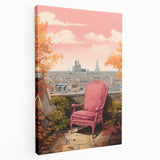 Electric Parisian Balcony Wall Art – Vibrant Electric Decor Canvas