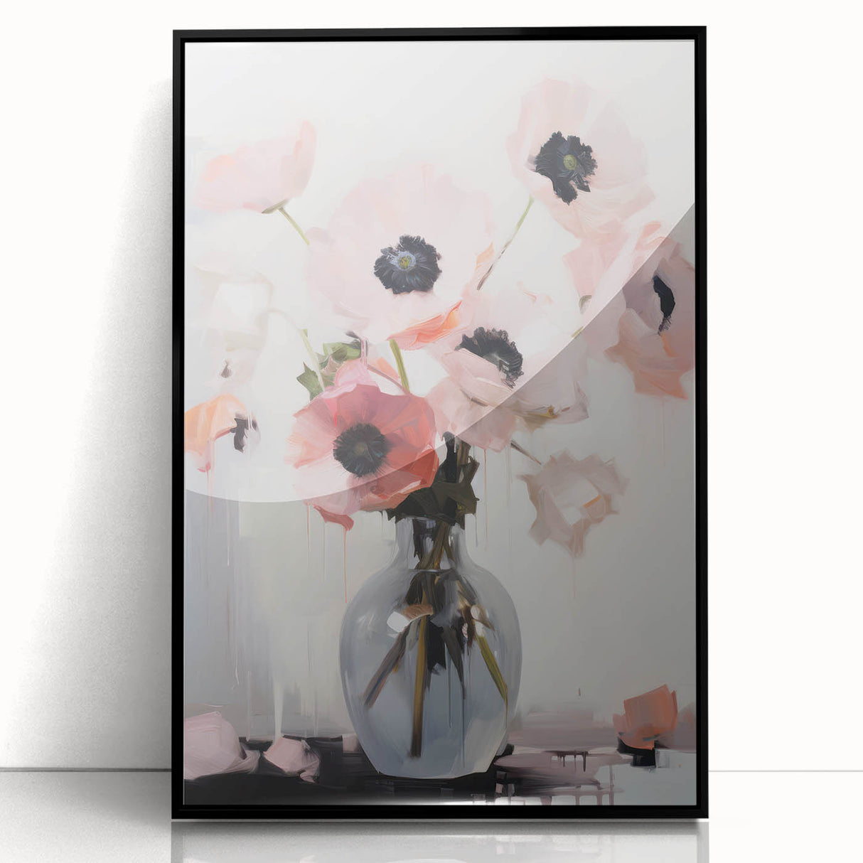 Soft Electric Floral Art – Modern Electric Art Canvas for Home Decor