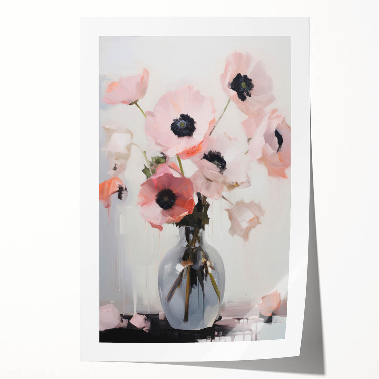 Soft Electric Floral Art – Modern Electric Art Canvas for Home Decor