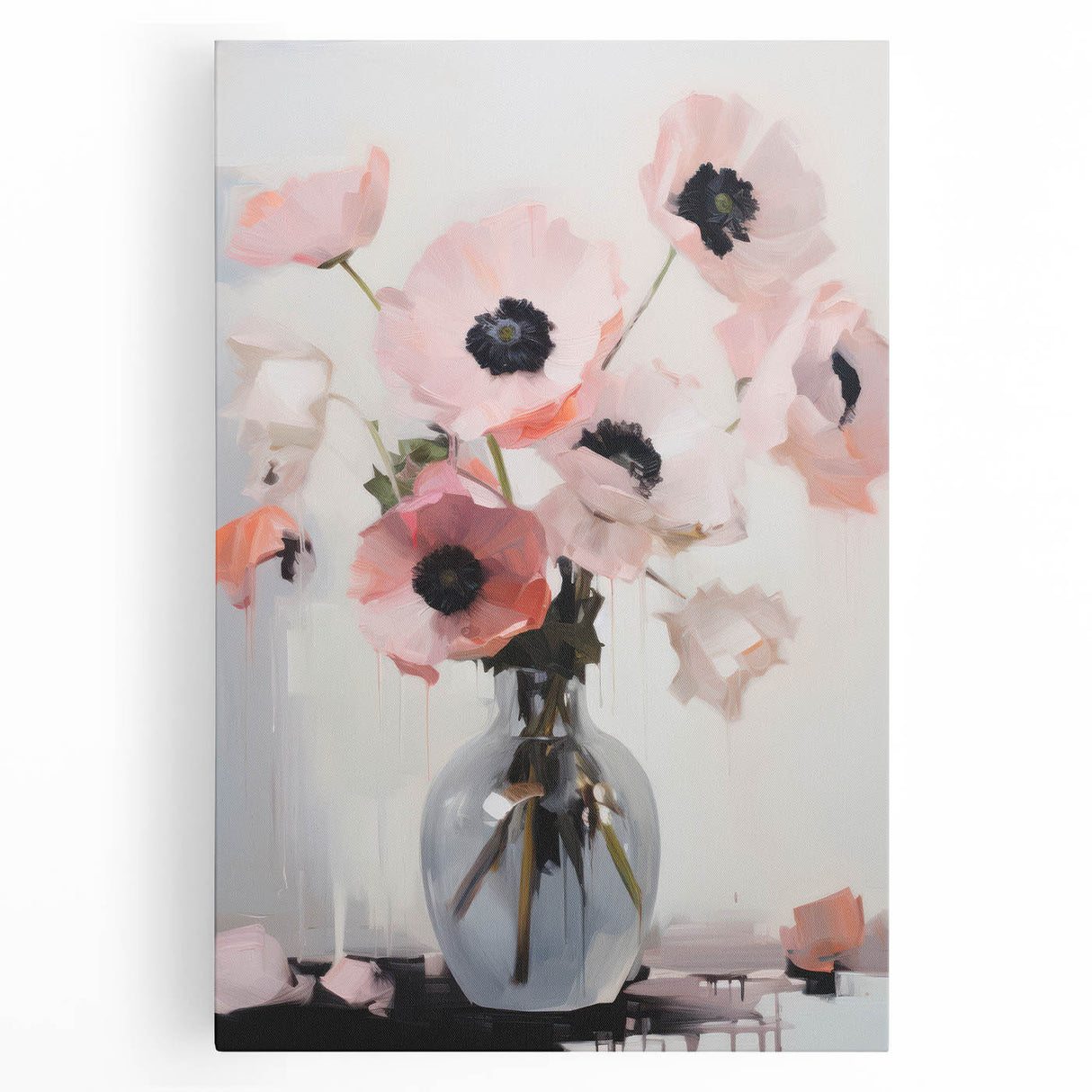Soft Electric Floral Art – Modern Electric Art Canvas for Home Decor