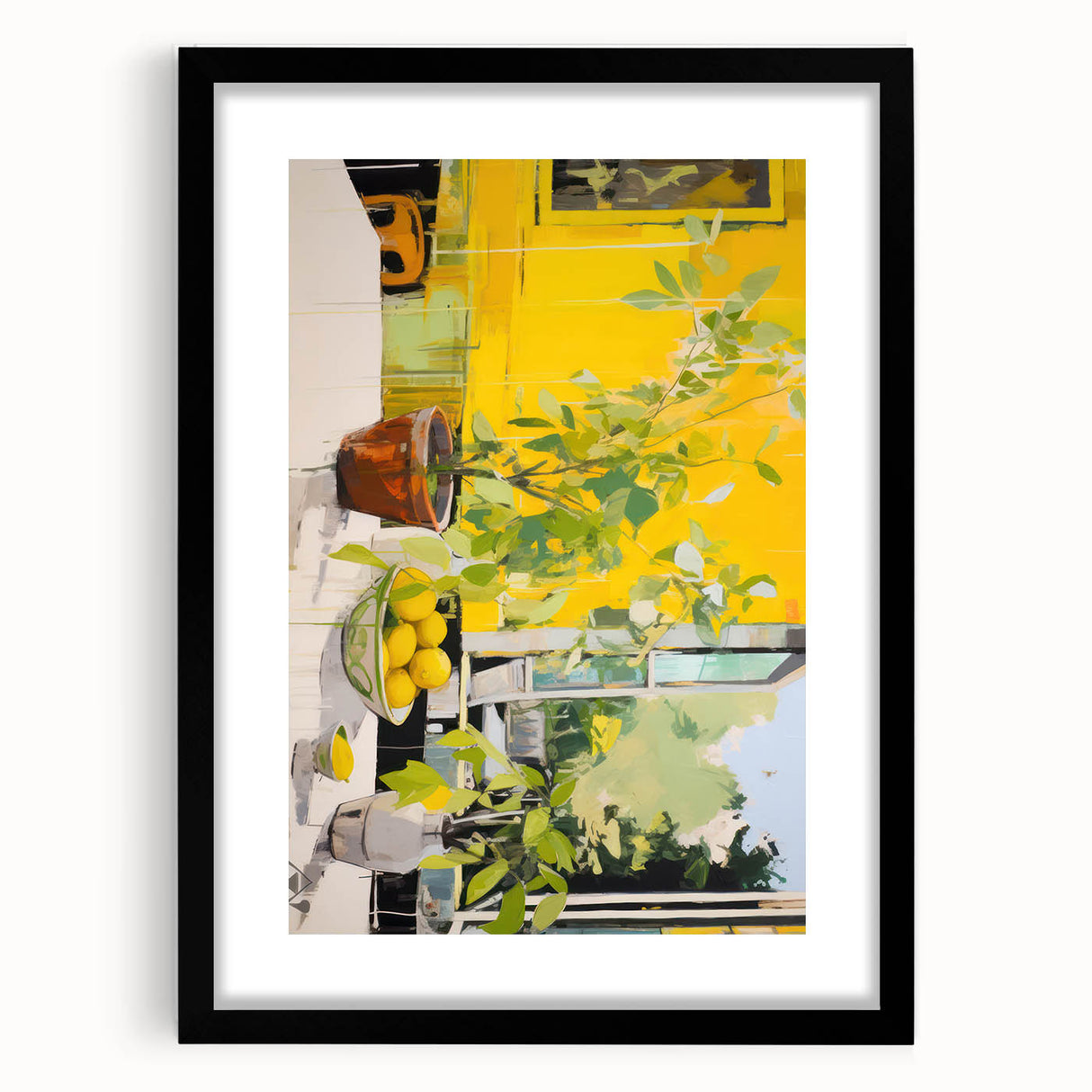 Bright Electric Lemon Art – Modern Electric Wall Art Canvas Print