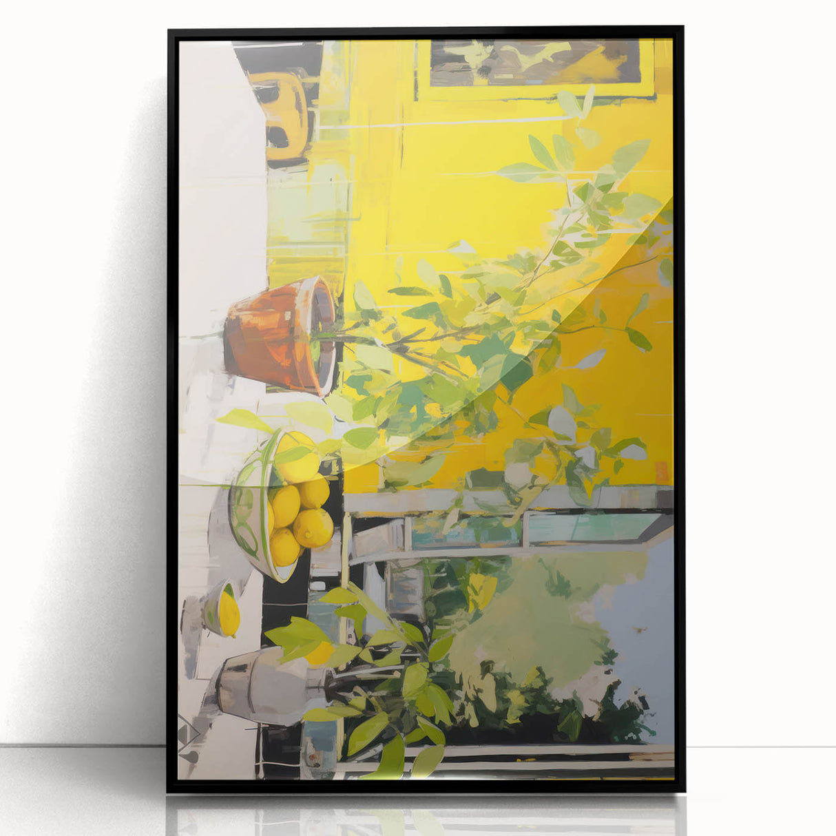 Bright Electric Lemon Art – Modern Electric Wall Art Canvas Print