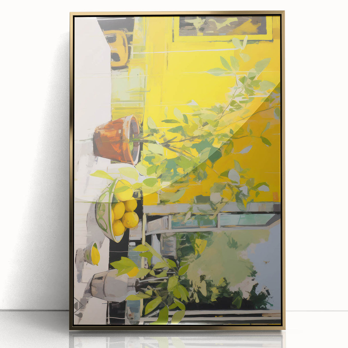 Bright Electric Lemon Art – Modern Electric Wall Art Canvas Print