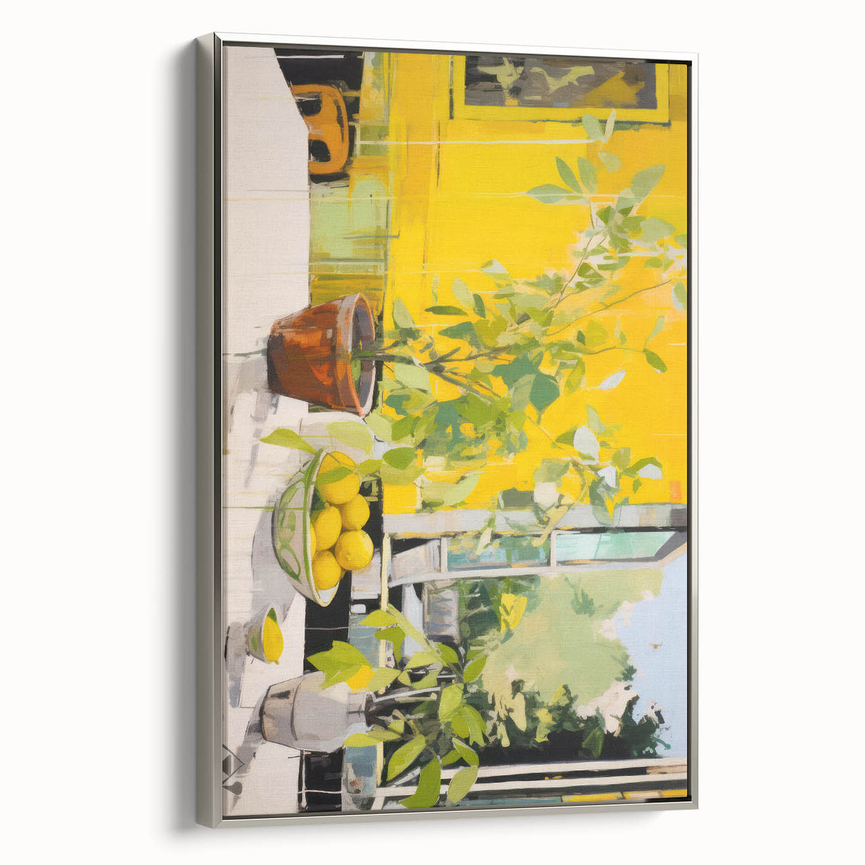 Bright Electric Lemon Art – Modern Electric Wall Art Canvas Print