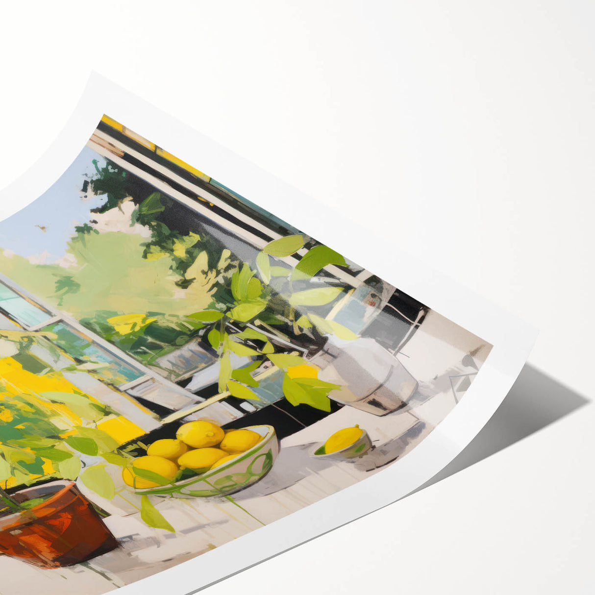 Bright Electric Lemon Art – Modern Electric Wall Art Canvas Print