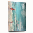 Vibrant Electric Beach Scene – Modern Electric Wall Art Canvas Print
