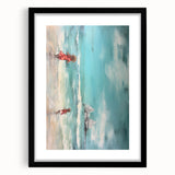 Vibrant Electric Beach Scene – Modern Electric Wall Art Canvas Print