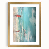 Vibrant Electric Beach Scene – Modern Electric Wall Art Canvas Print