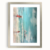 Vibrant Electric Beach Scene – Modern Electric Wall Art Canvas Print