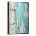 Vibrant Electric Beach Scene – Modern Electric Wall Art Canvas Print