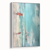 Vibrant Electric Beach Scene – Modern Electric Wall Art Canvas Print