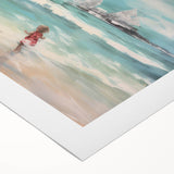 Vibrant Electric Beach Scene – Modern Electric Wall Art Canvas Print