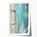 Vibrant Electric Beach Scene – Modern Electric Wall Art Canvas Print