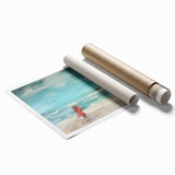 Vibrant Electric Beach Scene – Modern Electric Wall Art Canvas Print