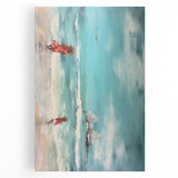 Vibrant Electric Beach Scene – Modern Electric Wall Art Canvas Print