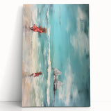 Vibrant Electric Beach Scene – Modern Electric Wall Art Canvas Print