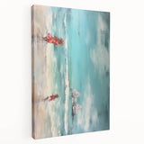 Vibrant Electric Beach Scene – Modern Electric Wall Art Canvas Print