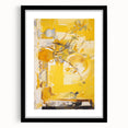 Bold Electric Yellow Abstract Art – Vibrant Electric Wall Art Canvas