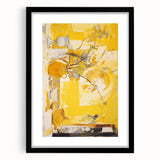 Bold Electric Yellow Abstract Art – Vibrant Electric Wall Art Canvas