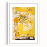 Bold Electric Yellow Abstract Art – Vibrant Electric Wall Art Canvas