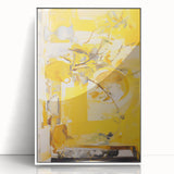 Bold Electric Yellow Abstract Art – Vibrant Electric Wall Art Canvas