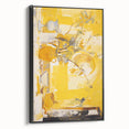 Bold Electric Yellow Abstract Art – Vibrant Electric Wall Art Canvas