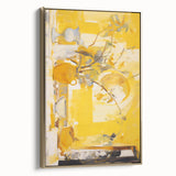 Bold Electric Yellow Abstract Art – Vibrant Electric Wall Art Canvas