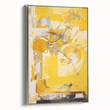 Bold Electric Yellow Abstract Art – Vibrant Electric Wall Art Canvas