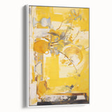 Bold Electric Yellow Abstract Art – Vibrant Electric Wall Art Canvas
