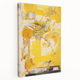 Bold Electric Yellow Abstract Art – Vibrant Electric Wall Art Canvas