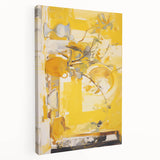 Bold Electric Yellow Abstract Art – Vibrant Electric Wall Art Canvas